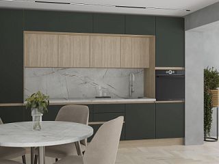 Кухня Женева Зеленый матовый Кухня Женева Зеленый матовый